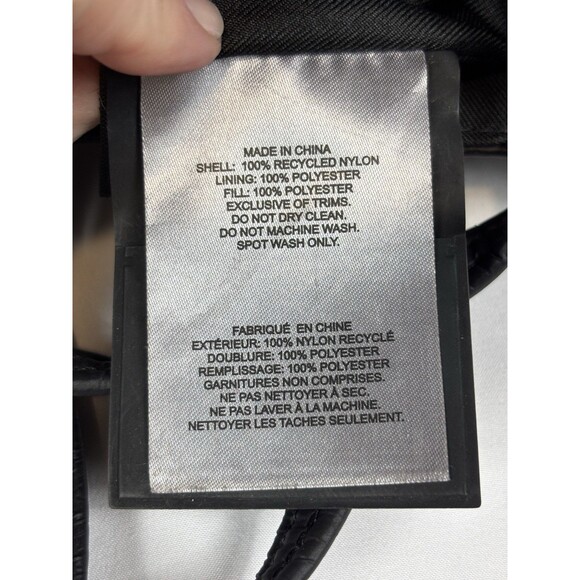 Moose Knuckles x Telfar Shopping Tote Black Nylon Small Crossbody Quilted Logo - Picture 5 of 11